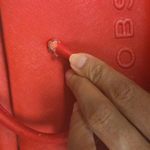 Marc Jacobs Logo Shopper East West Red Saffiano Leather - Picture 12 of 13